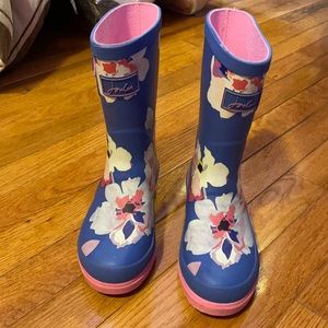 Joules girls rain boots.excellent condition. Sz 13